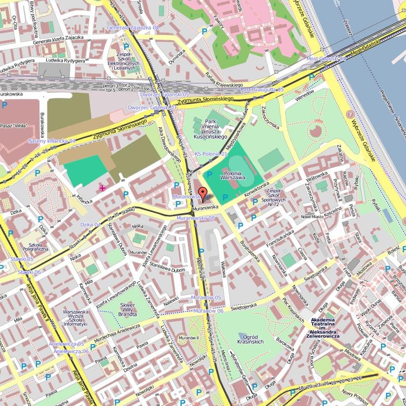 Карта Стары горад Варшава Польшча
