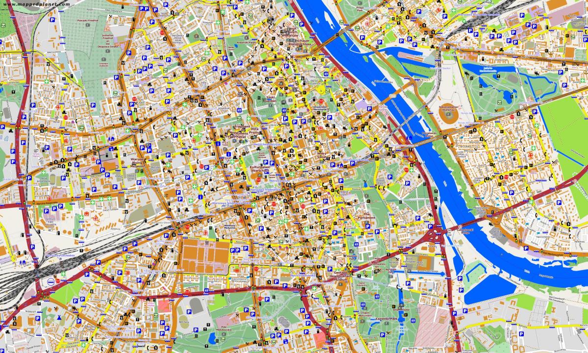 Карта Варшавы афлайн 