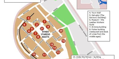 Варшава карта старога горада