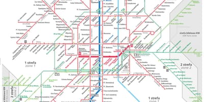 Варшава транспартную карту