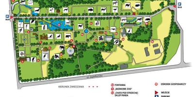 Карта Варшаўскага заапарка 