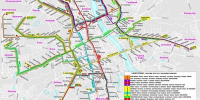 Карта Варшавы транзітам 
