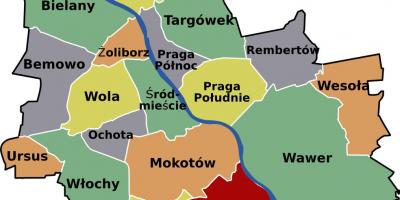 Карта ваколіц Варшавы 