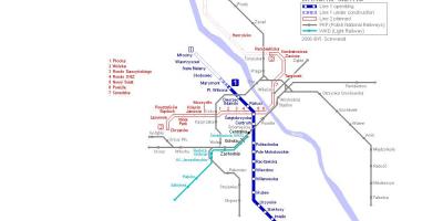 Варшаўскае метро карта